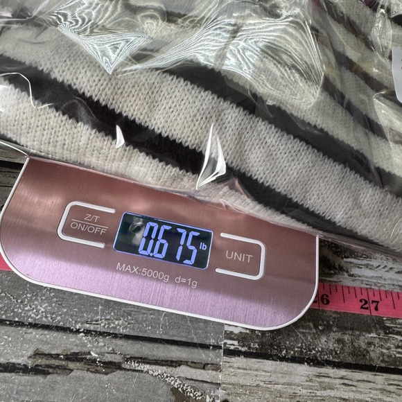 J Crew Sweater Womens Medium White Black Striped Wool Blend Bell Sleeve Pullover - Picture 11 of 11